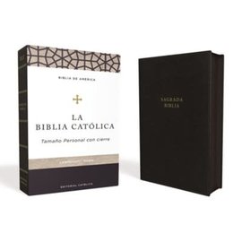 La Biblia Católica Tamaño Personal Con Cierre, Leathersoft Negra