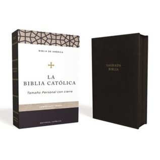 La Biblia Católica Tamaño Personal Con Cierre, Leathersoft Negra