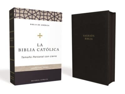 escritorio trimestre Crónico Biblia Católica Tamaño Personal Con Cierre, Leathersoft Negra - Goodruby  Christian Bookstore