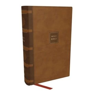 NKJV Compact Paragraph-Style Reference Bible, Brown LeatherLook