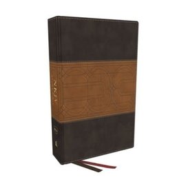 NKJV Full-Color Study Bible, Brown Leathersoft, Indexed