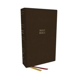 NKJV Super Giant Print Reference Bible, Brown Bonded Leather, Indexed