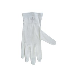 Gloves - White Cross, Cotton Extra Large