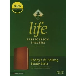 NLT Life Application Study Bible, Brown/Mahogany Leathersoft