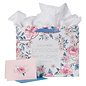 Gift Bag - More Precious Than Rubies, Pink Floral, Large w/Card