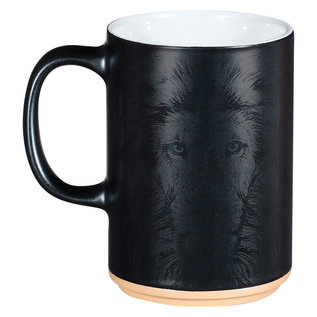 RECALLED Mug - Be Strong and Courageous, Black w/Lion