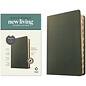 NLT Thinline Reference Bible, Olive Green Genuine Leather, Indexed (Filament)