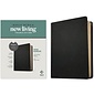 NLT Wide Margin Bible, Black Genuine Leather (Filament)