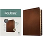 NLT Wide Margin Bible, Brown Genuine Leather, Indexed (Filament)