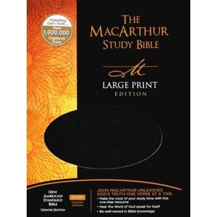 NASB Large Print MacArthur Study Bible, Black Bonded Leather