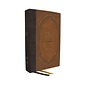 KJV Giant Print Thinline Bible, Brown Leathersoft, Indexed (Vintage Series)