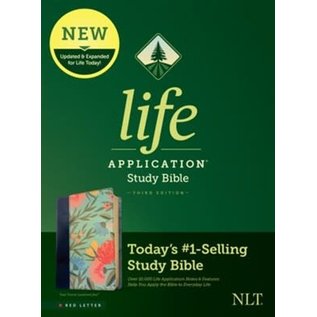 NLT Life Application Study Bible, Third Edition, Teal Floral LeatherLike