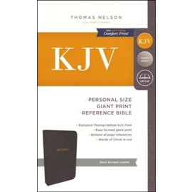 KJV Giant Print Personal Size Reference Bible, Black Bonded Leather, Indexed