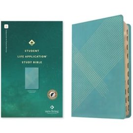 NLT Student Life Application Study Bible, Teal Blue Striped LeatherLike, Indexed (Filament)