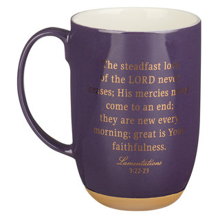 Mug - His Mercies are New, Purple