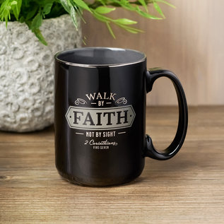 Mug - Walk By Faith, Black