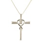Necklace - Mother, Cross/Drape Heart