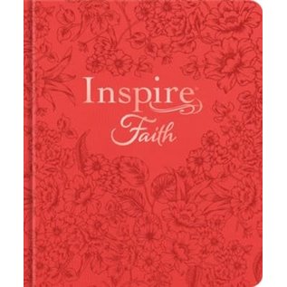NLT Inspire Faith Bible, Coral Blooms Hardcover (Filament)