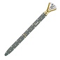 Gem Pen - Love, Grey with Gold Dots