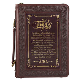 Bible Cover - The Lord's Prayer, Walnut
