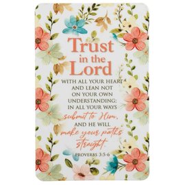 Pocket Card - Trust in the Lord, Flowers