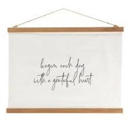 Canvas Banner - Begin Each Day With a Grateful Heart