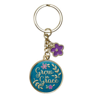 Keychain - Grow in Grace, Turquoise