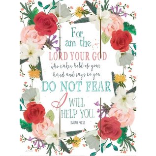 Wall Art - Do Not Fear, Rustic Floral
