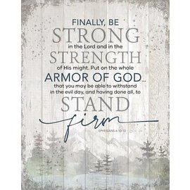 Wall Sign - Finally, Be Strong, Timberland Art