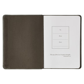 Journal - Trust in the Lord, Faux Leather Gray, Handy Size