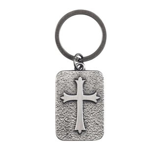 Keychain - I Can Do All Things, Silver Cross