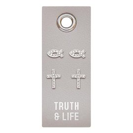 Earrings - 2 Pack Studs, Truth & Life