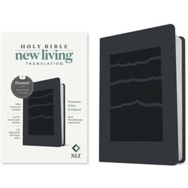 NLT Premium Value Compact Bible, Black Mountainscape LeatherLike (Filament)