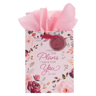 Gift Bag - The Plans I have for You, Floral, Medium
