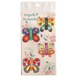 Magnetic Bookmarks - Butterflies, 4 Piece
