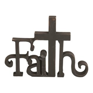 Tabletop Cross - Faith with Cross
