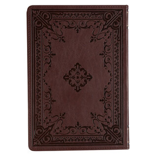 Daily Devotions from the KJV, Large Print Brown Faux Leather