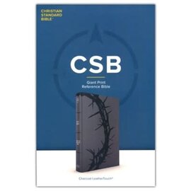 CSB Giant Print Reference Bible, Charcoal LeatherTouch