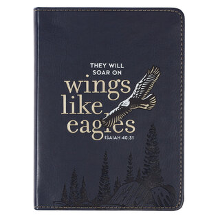 Journal - Wings Like Eagles, Navy Faux Leather