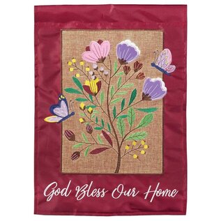 Garden Flag - God Bless Our Home