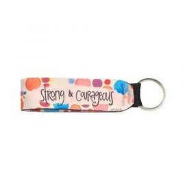 Keychain - Strong & Courageous, Wristlet