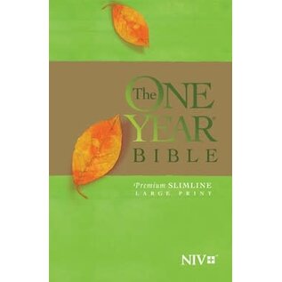 NIV Large Print One Year Premium Slimline Bible, Paperback
