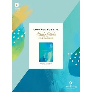 NLT-Courage For Life Women's Bible-Brushed Aqua Blue