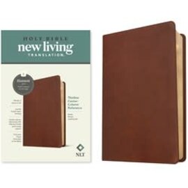 NLT Thinline Center-Column Reference Bible, Rustic Brown LeatherLike (Filament)