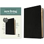 NLT Thinline Center-Column Reference Bible, Black Genuine Leather (Filament)