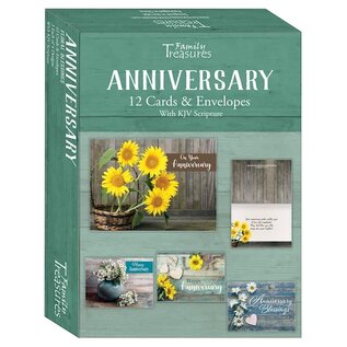 Boxed Cards -  Anniversary, Floral Blessings (KJV)
