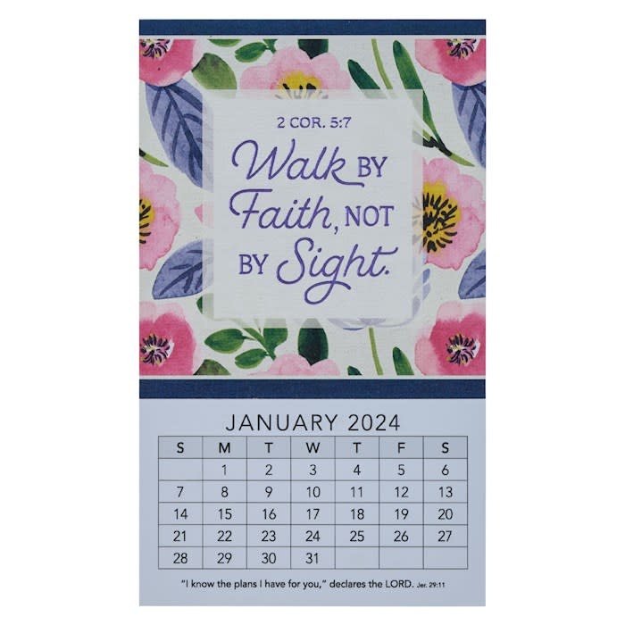 2024 Mini Magnetic Calendar - Walk By Faith - Goodruby Christian Bookstore 2024 Mini Magnetic Calendar - Walk By Faith - Goodruby Christian Bookstore