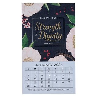 2024 Mini Magnetic Calendar - Strength and Dignity