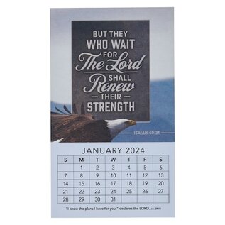 2024 Mini Magnetic Calendar - I Know the Plans