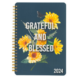 2024 12 Month Weekly Planner - Grateful and Blessed